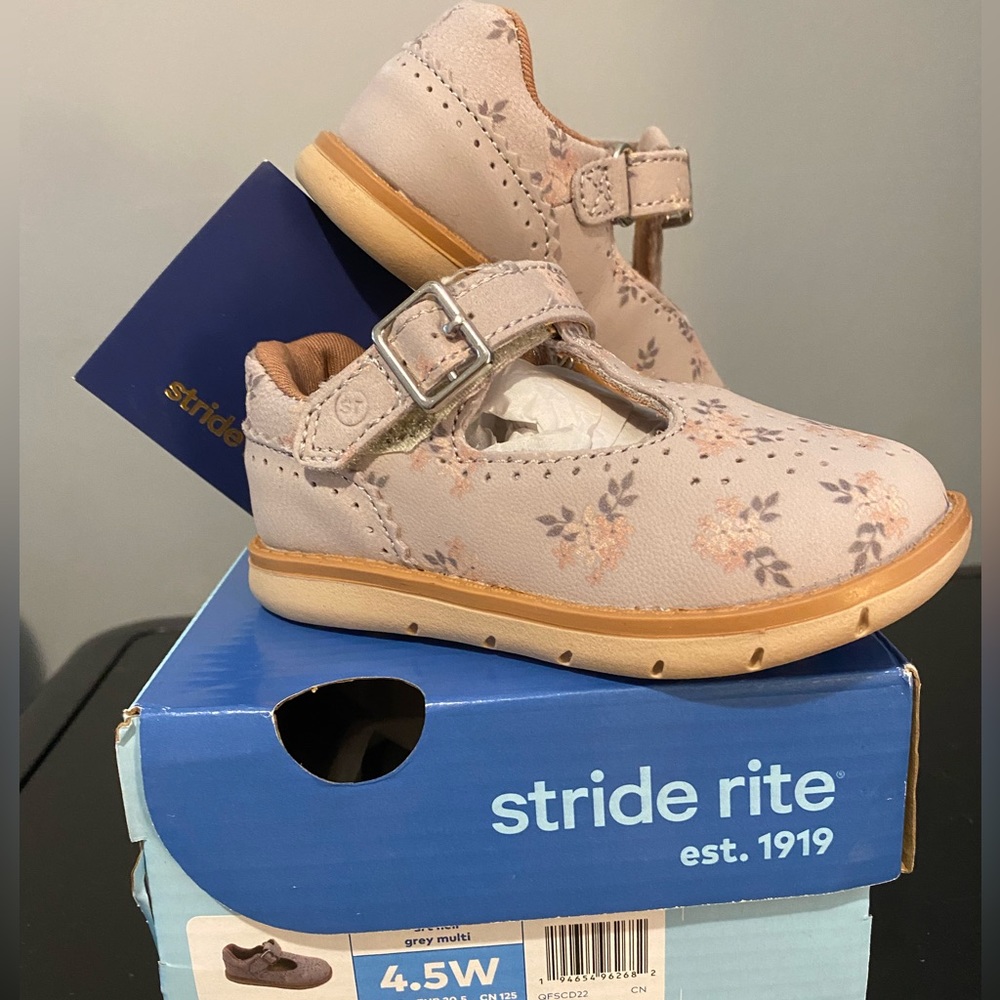 Stride Rite SRT Nell Mary Jane Flat - Grey Multi
